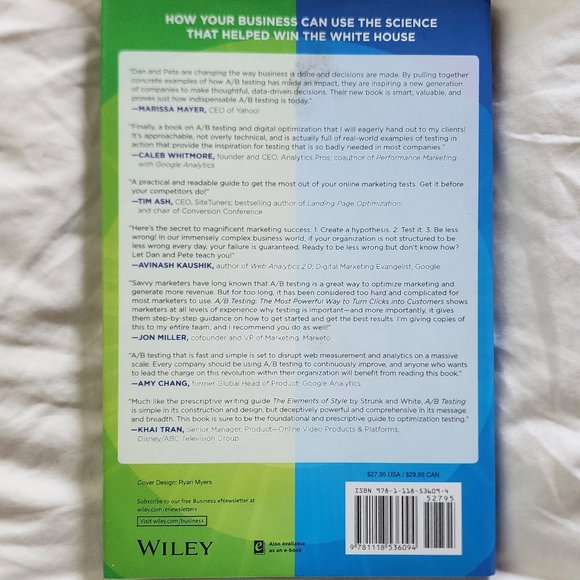 A/B Testing; The Most Powerful Way To Turn Clicks Into Customers By Dan Siroker - Picture 5 of 6